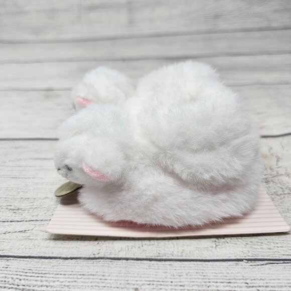 NWT Doudou et Compagnie Paris Newborn White and Pink Lamb Bootie Rattle Slippers - Picture 3 of 3